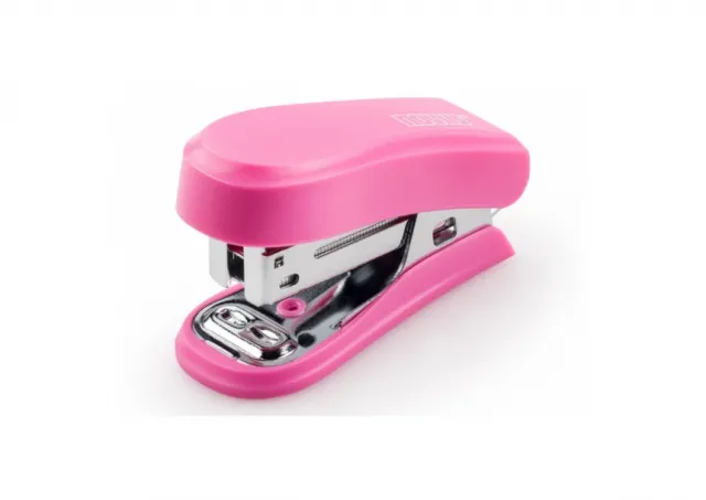 Heftalica "MINI", 12 listova, 24/6 Novus roze