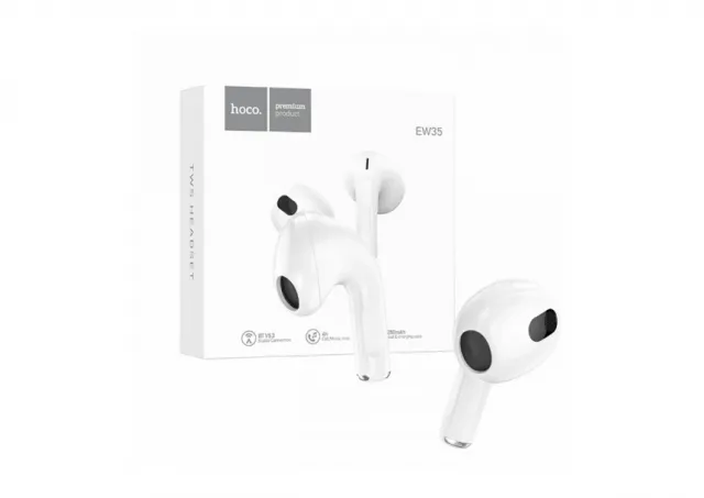 hoco. Bežične stereo slušalice, Bluetooth 5.3, Bele - EW35 TWS
