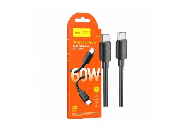 hoco. USB kabl za smartphone, tip C, 60W - X96 Hyper, 60W, Crni