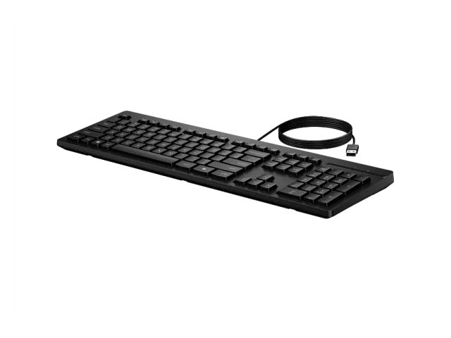 HP 125 G2 Wired Keyboard USB-A ADR, Black, YU
