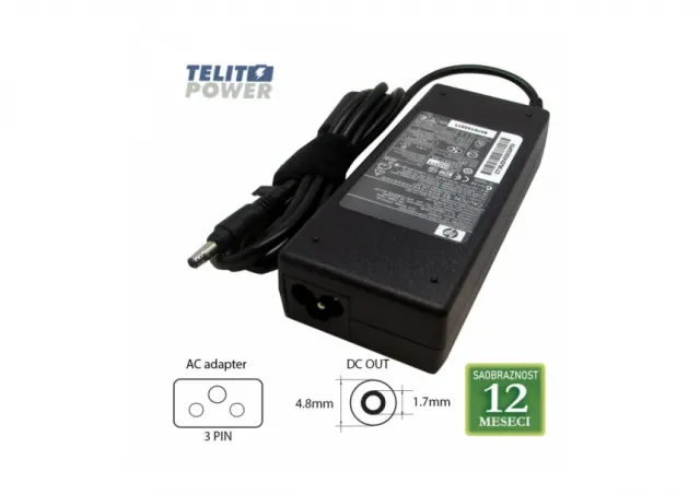 HP/COMPAQ 18.5V-4.5A (4.8*1.7  Bullet ) PA-1900-15C2 90W LAPTOP ADAPTER