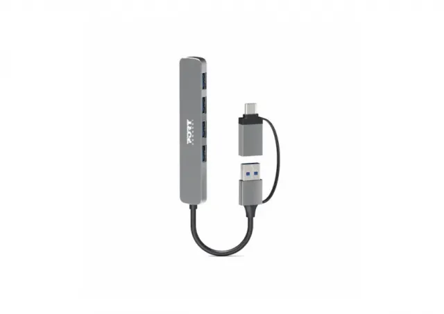 HUB Port Designs USB-C / USB-A vers 4 ports USB-A 3.0 5Gbps Slim