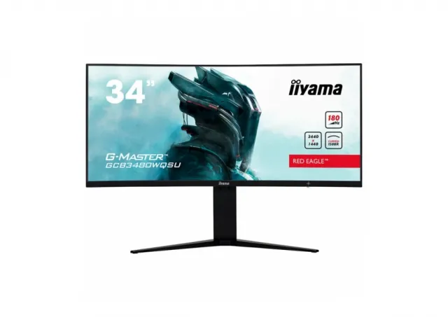 IIYAMA Monitor LED GCB3480WQSU-B1 G-MASTER 34" VA Curved 3440 x 1440 @180Hz  21:9 420 cd/m² 4000:1 0.4ms 2xHDMI 2xDP USB Hub HAS Tilt