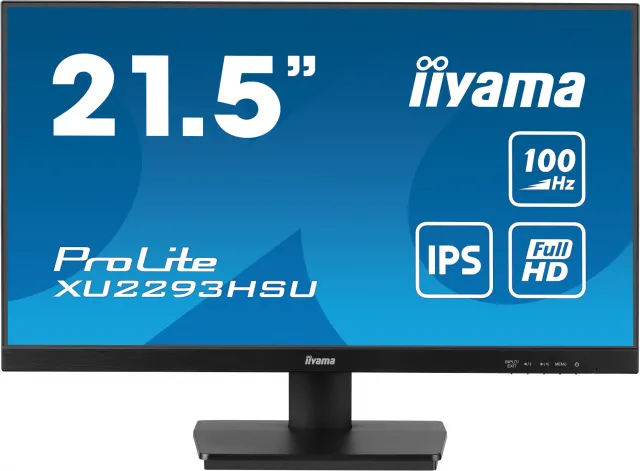 IIYAMA Prolite XU2293HSU-B7 Business Monitor - 54.5 cm (21.5"), FULL HD (1920x1080), IPS LED, 100Hz, 300 cd/m², matte / black