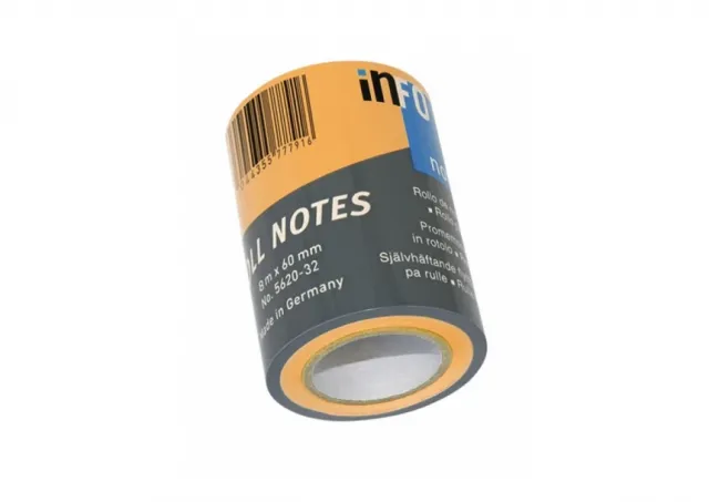 Info roll refil 60 mm x 8 m, brilliant colours Info Notes narandžasta