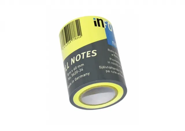 Info roll refil 60 mm x 8 m, brilliant colours Info Notes žuta 06PZ16G