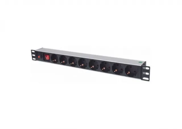 Intellinet PDU letva 19" 1U Rackmount 8-Output, 3m, Black 713986