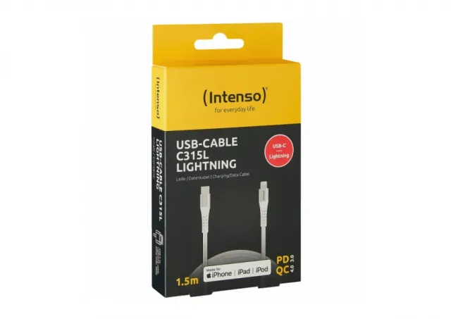(Intenso) USB kabl za smartphone, USB type C to Lightning, 1.5 met. - USB-Cable C315L