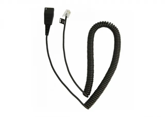 JABRA QD Cord to RJ10, coiled, 0,5 - 2 meters, for Lucent Callmaster V, VI, Cisco 79xx and PLX A22
