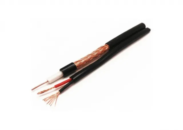 KABL-COAX-RG59+2x0.75 BC/PVC/100M CCTV Bakarni Koaksialni kabl sa napojnim kablom2x0,75mm black 100m