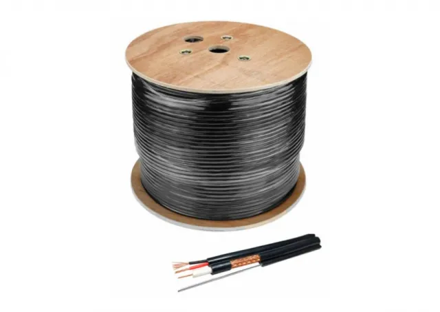 KABL-COAX-RG59+2X0.75 CCA/PE/300M/MSG Outdoor Koaksialni kabl sa napojnim kablom 2x0,75 + SAJLA 300m