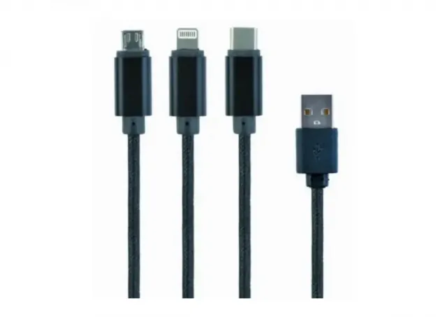 Kabl USB A - Type C/lightning/micro USB CC-USB2-AM31-1M Gembird 1m
