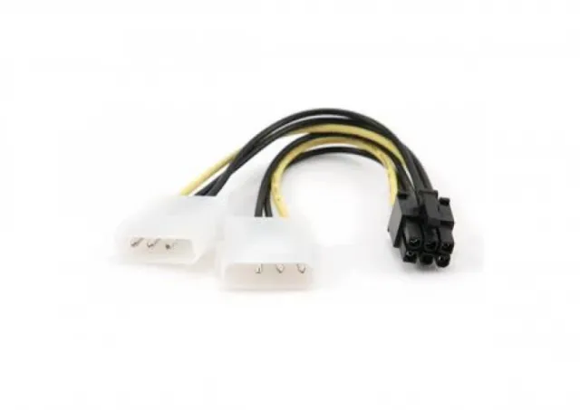 Kabl Wiretek 2x4Pin MALE na 6Pin PCIEx FEMALE 