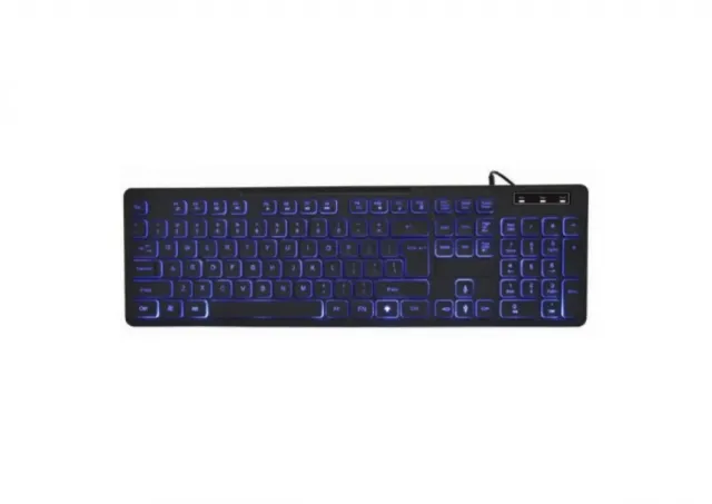 KB-UML3-02 Gembird LED multimedijalna tastatura sa pozadinskim osvetljenjem, US layout USB
