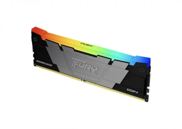 Kingston DDR4 16GB 3200MHz [FURY RENEGADE RGB], Non-ECC UDIMM, CL16 1.35V, 288-Pin 2Rx8, w/RGB Heatsink, XMP