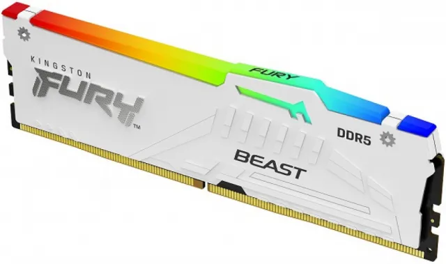 Kingston DDR5 16GB 5600MHz CL40 DIMM [FURY Beast] White RGB XMP