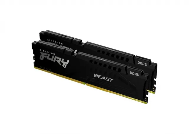 Kingston DDR5 32GB (2x16GB) 6000MHz [FURY BEAST], Non-ECC UDIMM, CL30 1.4V, 288-Pin 1Rx8, Black, Memory Kit, w/Heatsink, XMP & EXPO