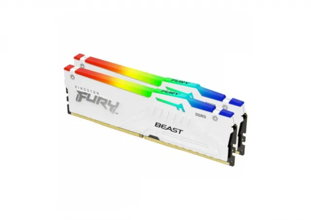 Kingston DDR5 64GB (2x32GB) 5600MHz CL36 DIMM [FURY Beast] White RGB EXPO