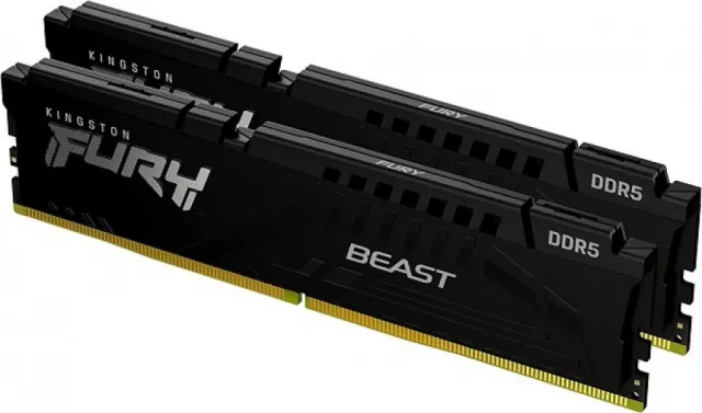Kingston DDR5 64GB (2x32GB) 5600MHz [FURY BEAST], Non-ECC UDIMM, CL40 1.25V, 288-Pin 2Rx8, Memory Kit, w/Heatsink