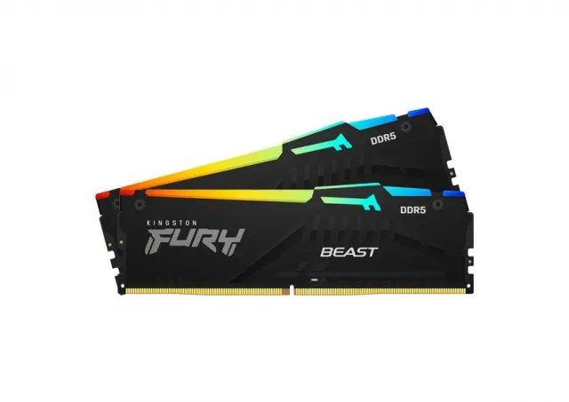 KINGSTON DIMM DDR5 64GB (2x32GB kit) 6000MT/s KF560C30BBEAK2-64 FURY Beast RGB Black EXPO
