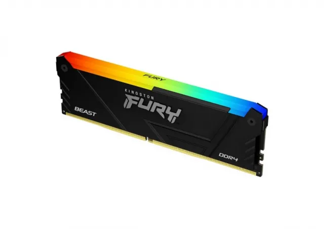 Kingston KF436C17BB2A/8 DDR4 8GB 3600MHz [FURY BEAST RGB], Non-ECC UDIMM, CL17 1.35V, 288-Pin 1Rx8, w/RGB Heatsink, XMP