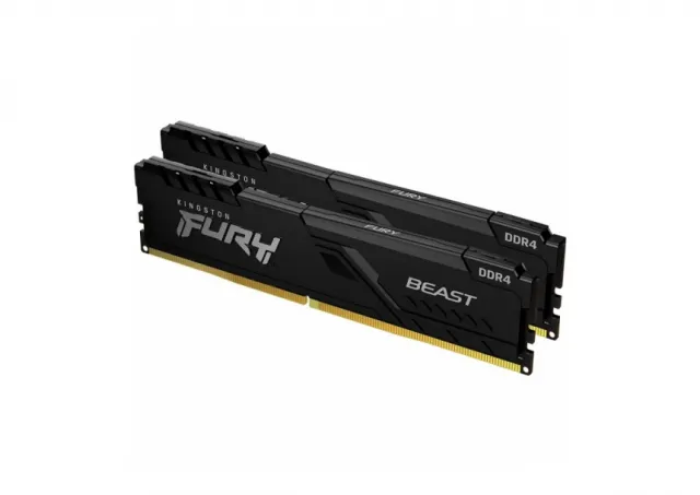 Kingston KF436C18BBK2/32 DDR4 32GB (2x16GB) 3600MHz [FURY BEAST], Non-ECC UDIMM, CL18 1.35V, 288-Pin 1Rx8, Memory kit w/Heatsink