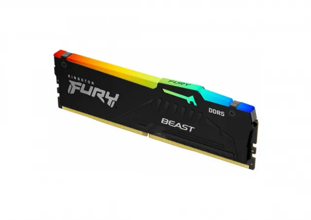 Kingston KF552C40BBA-8 DDR5 8GB 5200MHz [FURY BEAST RGB], Non-ECC UDIMM, CL40 1.25V, 288-Pin 1Rx16, w/RGB Heatsink