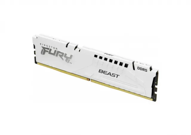 Kingston KF564C32BW-16 DDR5 16GB 6400MT/s [FURY BEAST], Non-ECC UDIMM, CL32 1.4V, 288-Pin 1Rx8, White, w/Heatsink, XMP