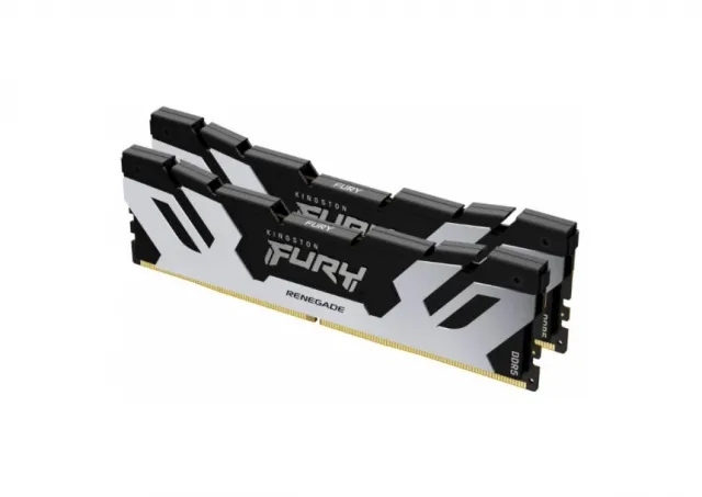 Kingston KF584CU40RSK2-48 DDR5 48GB (2x24GB) 8400MT/s [FURY RENEGADE], Non-ECC CUDIMM (Clocked), CL40 1.45V, 288-pin 1Rx8, Silver/Black, Memory Kit, w/Heatsink, XMP