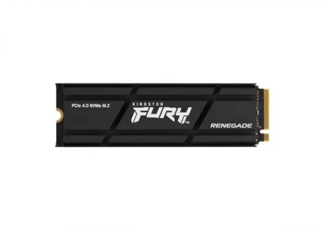 Kingston M.2 NVMe 1TB, 2280, PCIe Gen 4x4, FURY Renegade, 3D TLC NAND, Read up to 7,300 MB/s, Write up to 6,000 MB/s, Includes cloning software, w/Heatsink