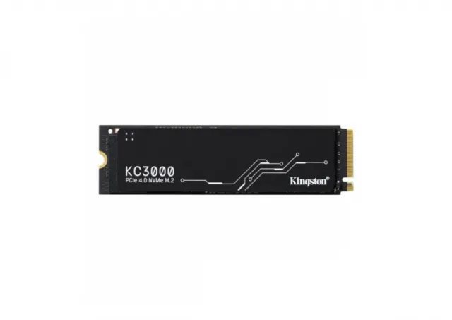 Kingston M.2 NVMe 2TB, 2280, PCIe Gen 4x4, KC3000, 3D TLC NAND, 7,000MB/s Read, 7,000MB/s Write (double sided), Includes cloning software