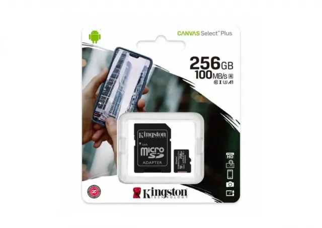 Kingston SD Card 256GB+SD adapter SDCS2256GB class 10