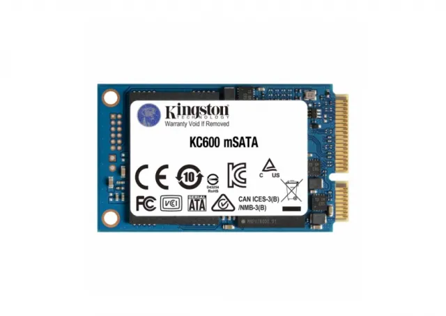 Kingston SKC600MS/512G mSATA 512GB, SATA III, KC600, 3D TLC NAND, Read up to 550MB/s, Write up to 520MB/s, XTS-AES 256-bit encryption, TCG Opal 2.0, eDrive
