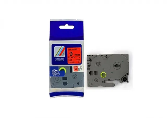 Kompatibilna Brother P-Touch TZ2-421 traka crna slova na crvenoj traci  širina: 9mm