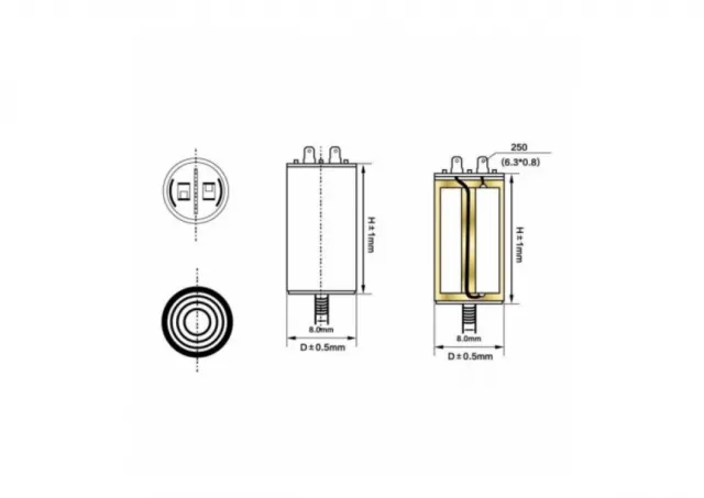 KONDEZATOR  5MF GMC 4PIN 450V/50HZ