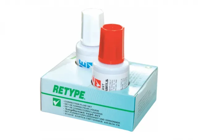 Korektor + razređivač solvent set 1/2, 20 ml, Retype original Retype  08KT102
