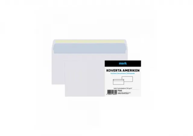 Koverta ameriken MARK BP 11x23cm 25 kom