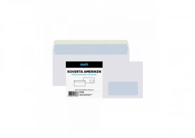 Koverta ameriken MARK DP 11x23cm 25 kom