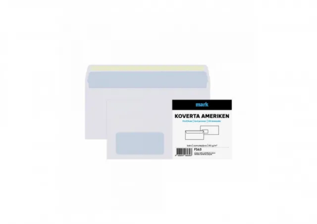 Koverta ameriken MARK LP 11x23cm 25 kom