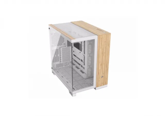 Kucište CORSAIR 6500X Mid-Tower/dve komore/kaljeno staklo/bez napajanja/bela/bambus drvo