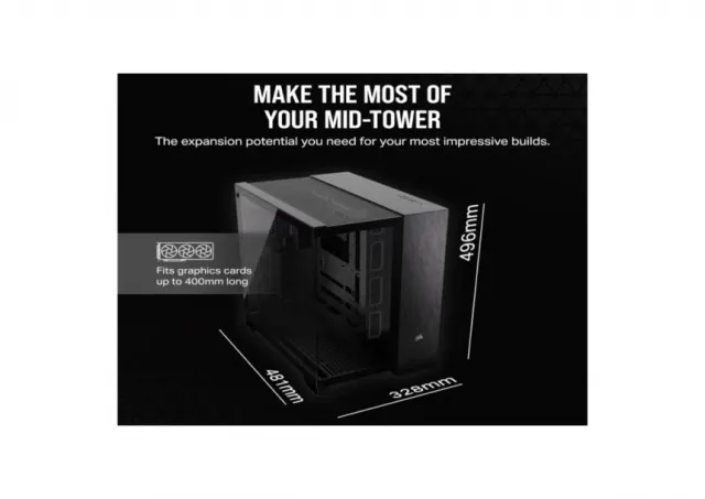 Kucište CORSAIR 6500X Mid-Tower/dve komore/kaljeno staklo/bez napajanja/crna/obsidijan aluminijum