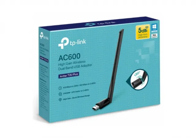 LAN Mrezna Kartica USB TP-Link ARCHER T2U PLUS AC600 High Gain Wireless