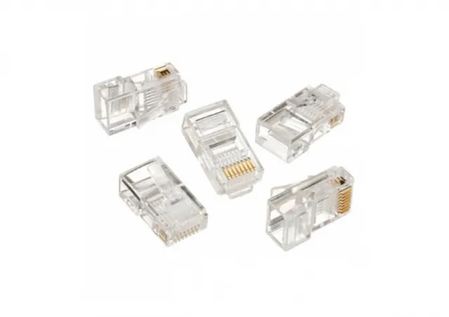 LC-8P8C-001/10  Modular plug RJ45 8P8C 30u CAT5 gold plated, 10 u pakovanju / CENA PO PAKOVANJU