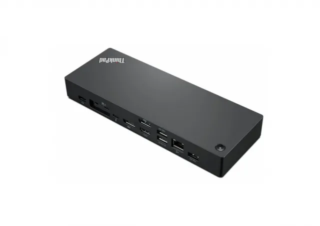 Lenovo Think 40B00300EU ThinkPad Thunderbolt 4 Dock Workstation Dock- EU- 2x Thunderbolt, 2x DisplayPort, 1x HDMI, 4x USB 3.1 Gen 2 (1 always-on), 1x USB-C 3.2 Gen 2, 1 x Combo Audio Jack, 1 x Gigabit Ethernet, Thunderbolt 4 Passive Split Cable, 300W AC adapter
