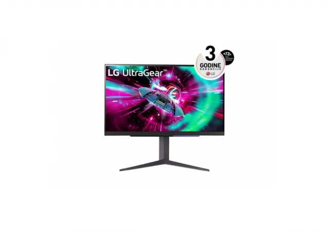 LG 27GR93U-B 27" UltraGear IPS AG UHD 3840x2160@144Hz Gaming,16:9,1000:1,1ms,400cd/m²,178º/ 178º,HDR 400,AMD FreeSync Premium,NVIDIA G-Sync Compatible,1 DP 1.4,2 HDMI 2.1,2 USB Downstream/1USB Upstream Port 3.0,VESA 100x100mm,Tilt/Height/Pivot,Black,3yw