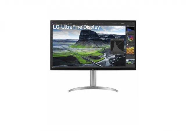 LG 32UQ850V-W 31.5" UltraFine IPS UHD 4K 3840x2160@60Hz,16:9,2000:1,400 cd/m²,5ms,178º(R/L), 178º(U/D),AMD FreeSync,HDR 10,1 USB-C,1 DP,2 HDMI,2 USB Downstream Port 2.0,1 USB Upstream Port 2.0, 5Wx2, VESA 100x100mm,Height,Tilt,Swivel,Black/silver,3yw