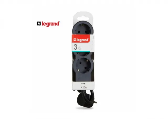 LG 694550 PRODUZNI BLOK 3X2P+E 1.5M (CRNA/T.SIVA)