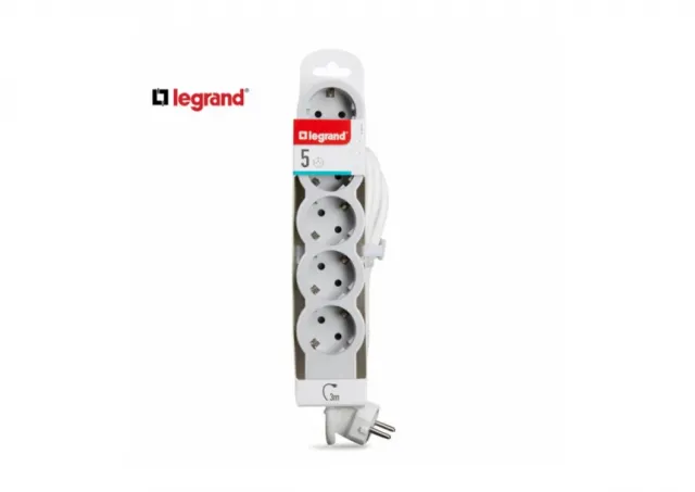 LG 694563 PRODUZNI BLOK 5X2P+E 3M (BELA/S.SIVA)