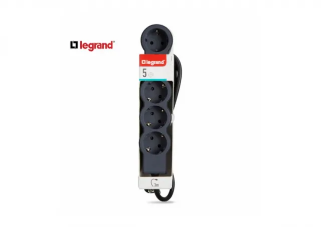 LG 694564 PRODUZNI BLOK 5X2P+E 3M (CRNA/T.SIVA)