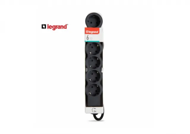 LG 694566 PRODUZNI BLOK 6X2P+E 3M (CRNA/T.SIVA)